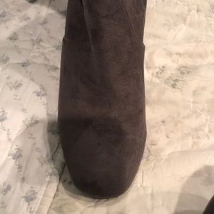 Marc fisher over the knee faux suede gray boots